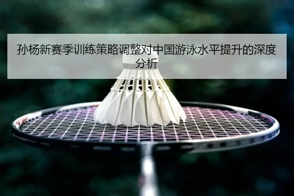 孙杨新赛季训练策略调整对中国游泳水平提升的深度分析